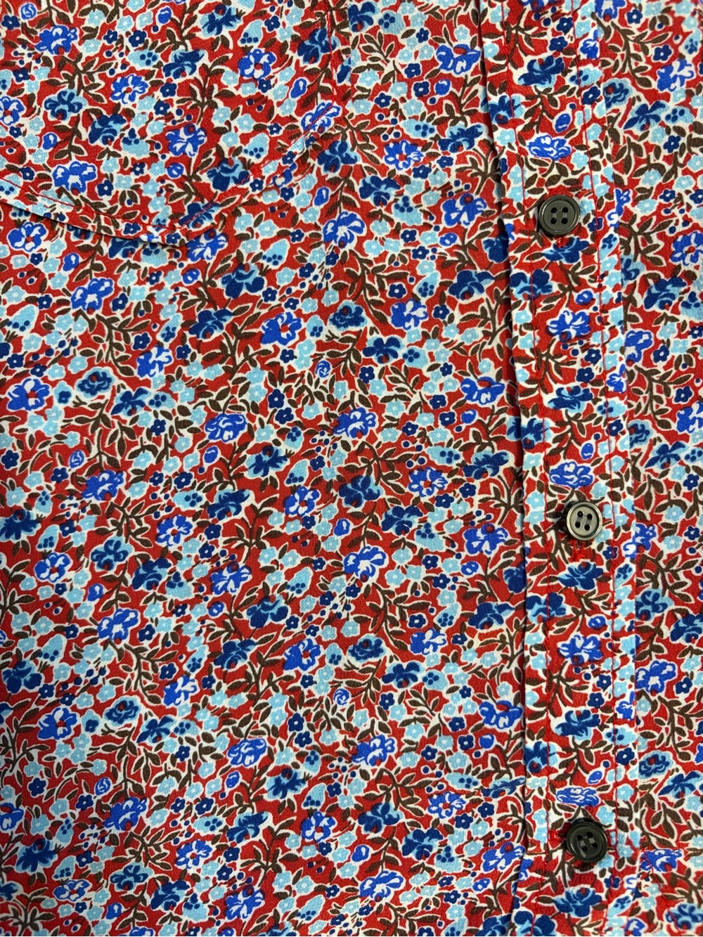 J. Crew | Classic Fit Silk Retro Floral Button Down Shirt Blouse | Sz 14 - Picture 8 of 11